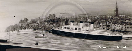 Diorama Hamburger Hafen - K&ouml;ster-Modell Abb. 1