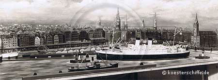 Diorama Hamburger Hafen - K&ouml;ster-Modell Abb. 2