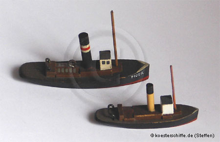 K&ouml;ster-Modell Plattenmodell Gro&szlig;er Hafenschlepper