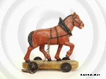 Pferd braun 1 Kutsche klein